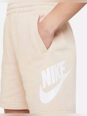 Nike Kids' Club Fleece French Terry Shorts in the "SandDrift"
